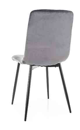 Стілець DAREN VELVET чорний каркас/сірий BL.14 Киев