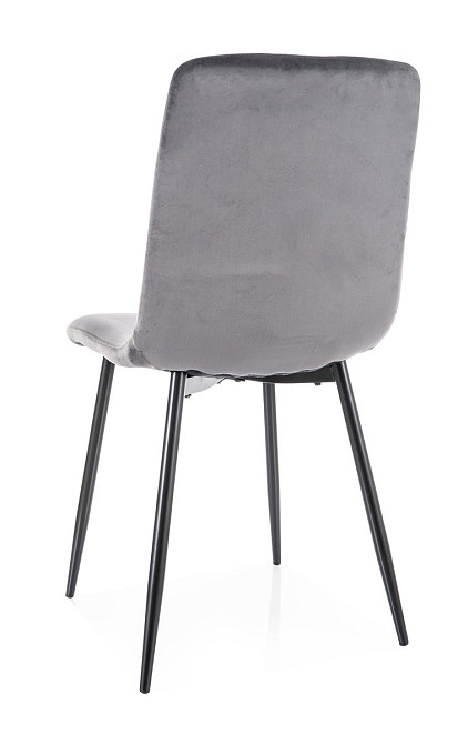 Стілець DAREN VELVET чорний каркас/сірий BL.14 Киев - изображение 4
