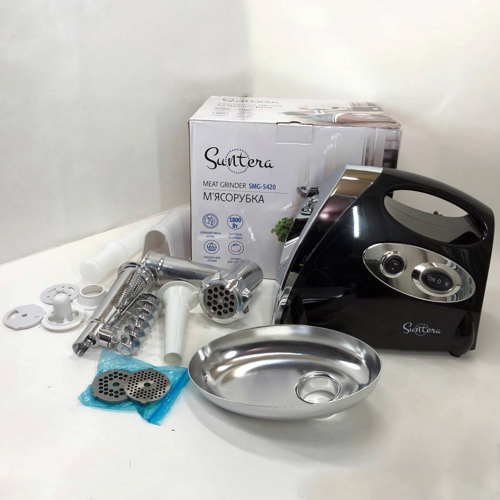 Мясорубка для профессиональной кухни SMG-5420B 1800 Вт, Электромясорубка бытовая с насадкой для колбасы WY-59 Львов - изображение 7