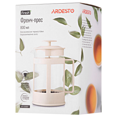 Френч-пресс Ardesto Fresh 800 мл Beige (AR1008BF) Винница - изображение 6