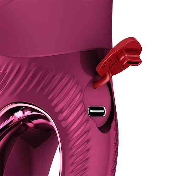 Вібратор-кролик Fun Factory MISS BI Wine Red, 2 незалежні мотори, діаметр 4,2 см Sex Aura Київ