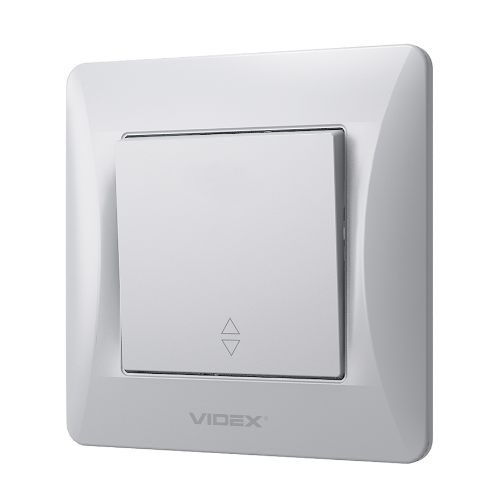 BINERA срібний шовк Вимикач внутрішній прохідний 1кл Videx Житомир