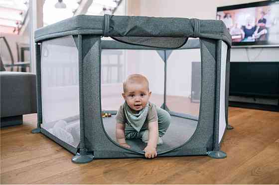 Манеж для дитини FreeON Hexagon, grey Київ