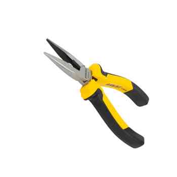 Длинногубцы прямые 160 мм черно-желтые ручки Мукачево