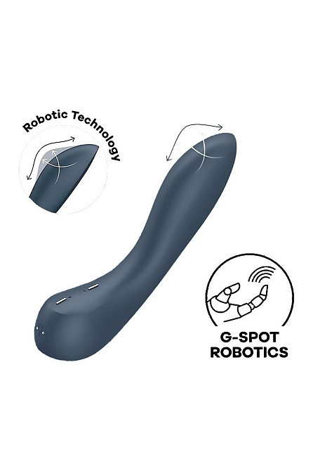 Вибратор с механизмом движения вверх и вниз Satisfyer G-Spot Wave 4 серый Sex Aura Киев - изображение 1