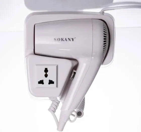 Фен настінний SK-CF-2217, професійний, 2 швидкості, 2 режими нагріву, насадка-концентратор, компактний Одеса