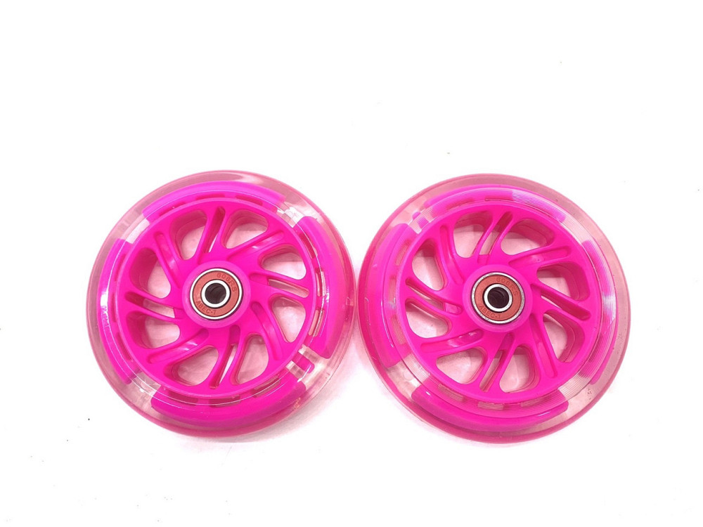 Колеса для самокату Best Scooter 2шт алюміній 120 мм PU Рожевий (YT-85011/113) Чернігів - фото 1