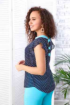 Жіночий брючний костюм «Трініті» оптом | Норма | Розпродаж моделі Блакитний, 44 Київ