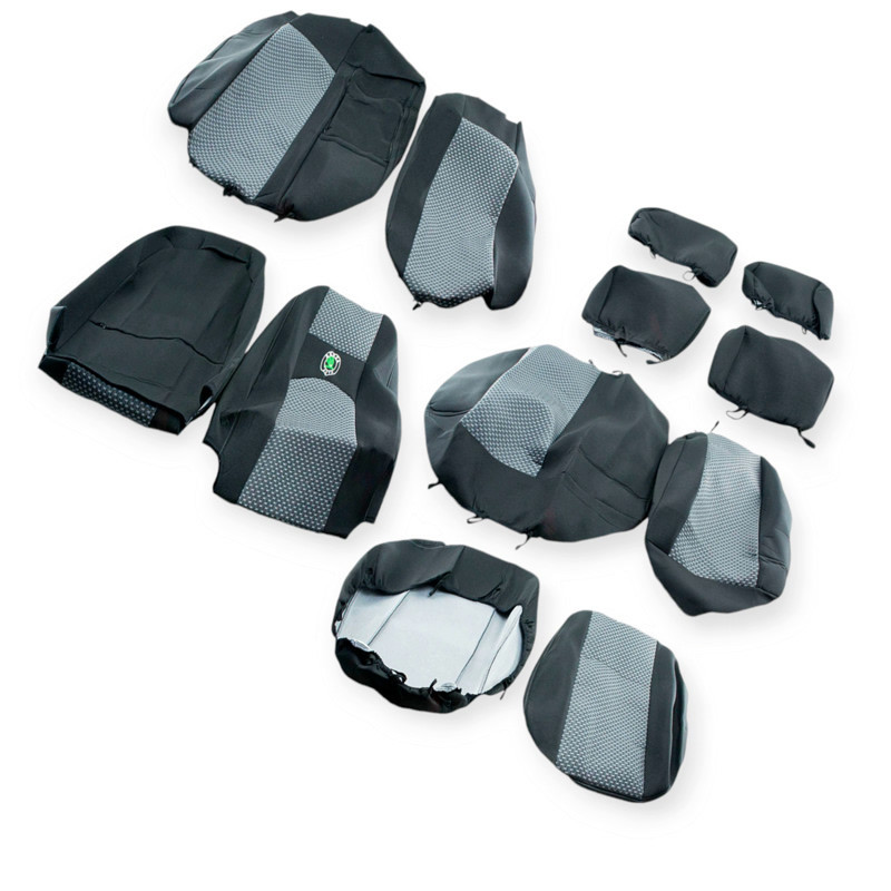 Чехлы салона автомобиль Шкода octavia tour 1996-2010 «ткань» серые Мукачево - изображение 1