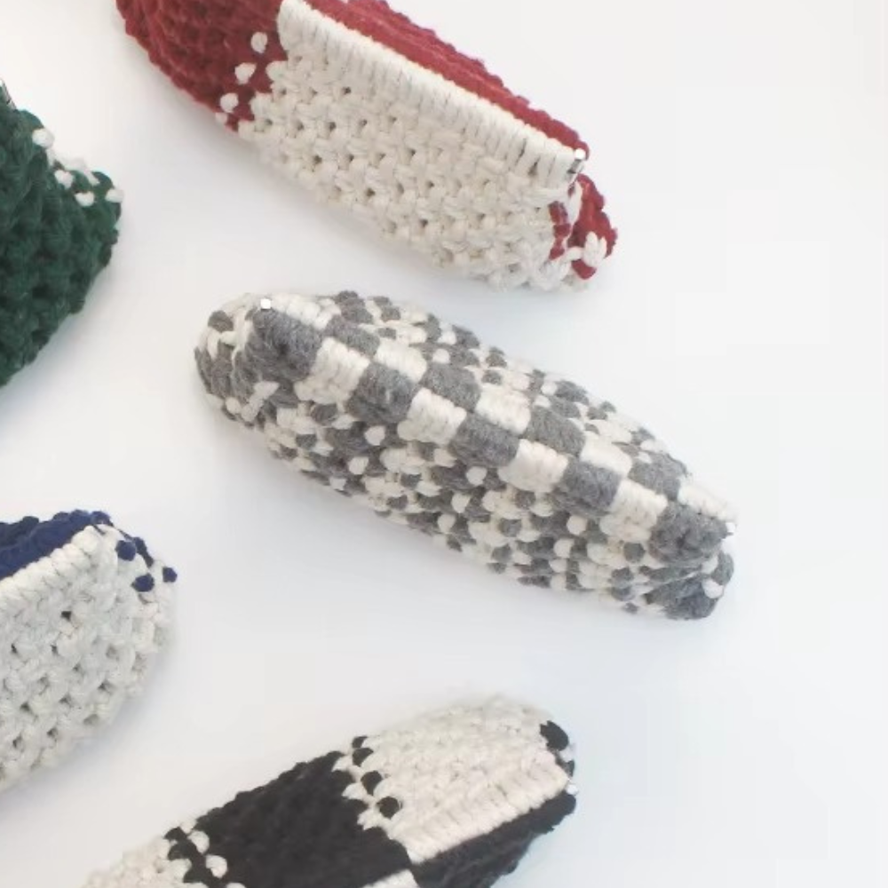 Набор макраме для рукоделия, для творчества вязания своими руками кошелька 15.7х10см цвет серый с белым Каменец-Подольский - изображение 2