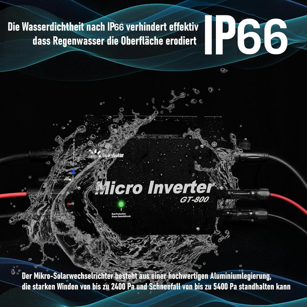 Б/У GT-800 Мікроінверторний сонячний мережевий інвертор потужністю 800 Вт для електростанції з керуванням через WLAN-додаток Дніпро - фото 8