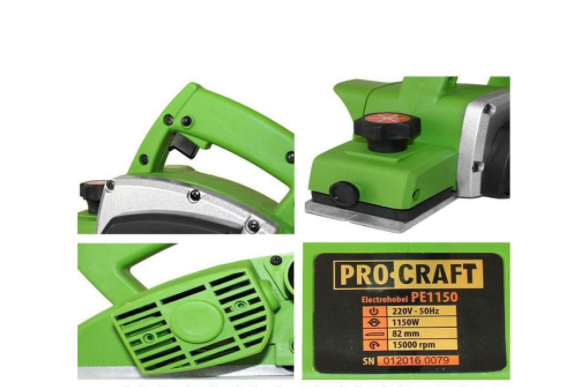 Рубанок электрический Procraft PE-1150 – 82 мм ширина строгания Львов - изображение 2