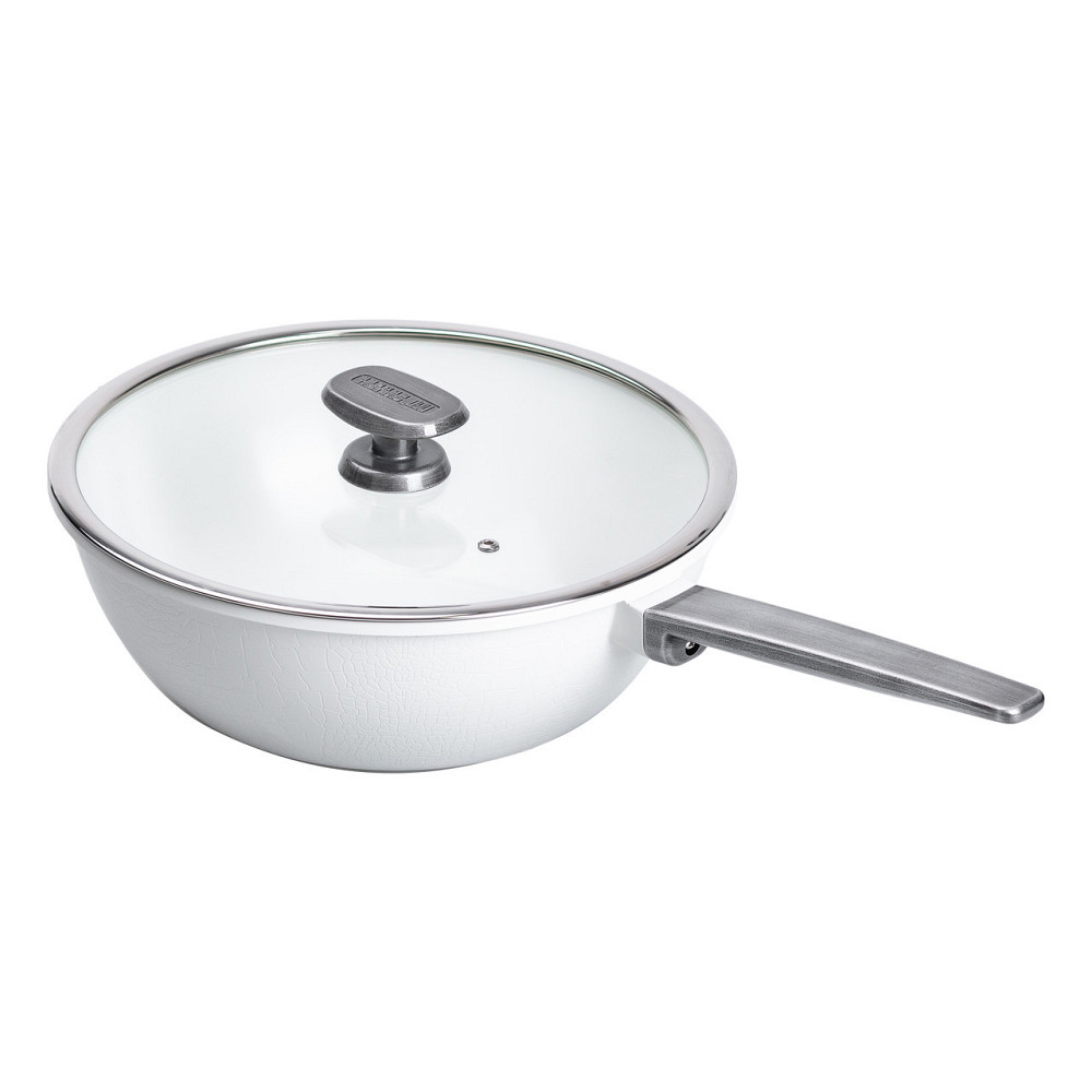 Алюминиевая сковорода 5.6 л с керамическим антипригарным покрытием Ø 30 см Белая MGC HP-4-460W Киев - изображение 5