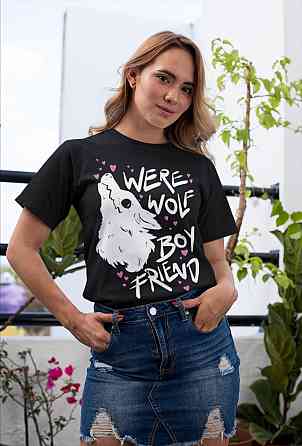 Футболка чоловіча з аніме принтом Вереволф Скреен Прінт Пастел оверсайз (S/M/L) Чорний AnimeJ0474 Дніпро