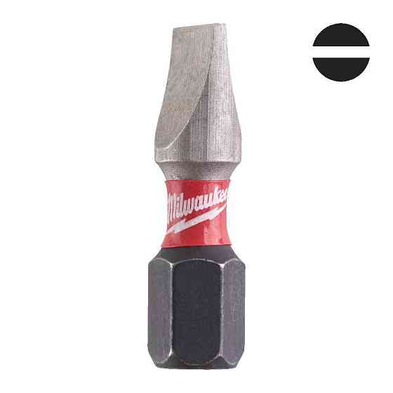 Біта SHOCKWAVE MILWAUKEE, SL1,2x6,5, 25мм, (2шт) Одеса