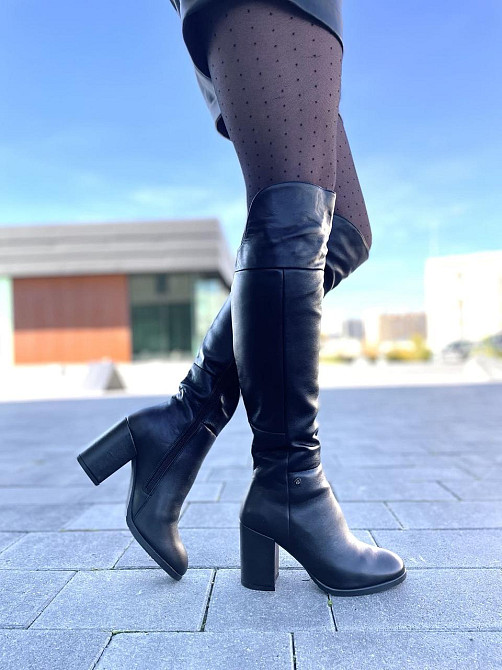 Stepter Ботфорты женские STEPTER черные натуральная кожа зима евро-хутро 36р.38р.40р. (3905) Коломия - фото 7
