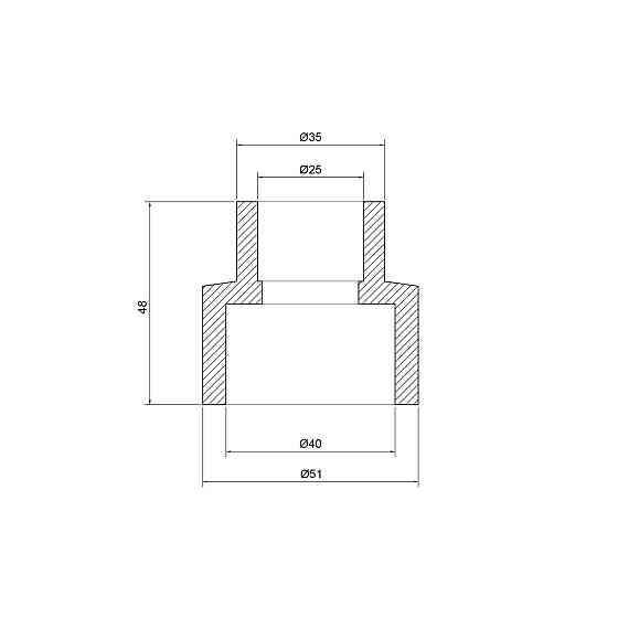 Муфта PPR Thermo Alliance 40х25 Київ