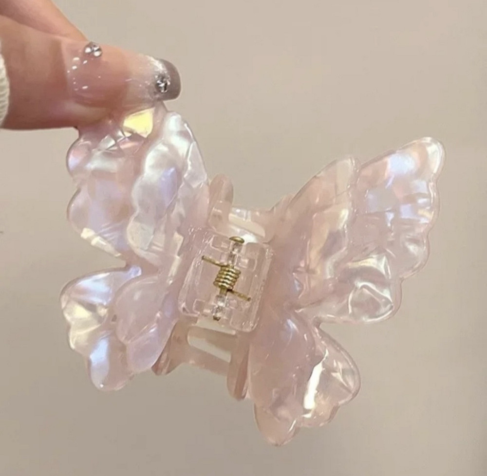 Заколка-крабік метелик з подвійними крильцями Сміла - фото 3