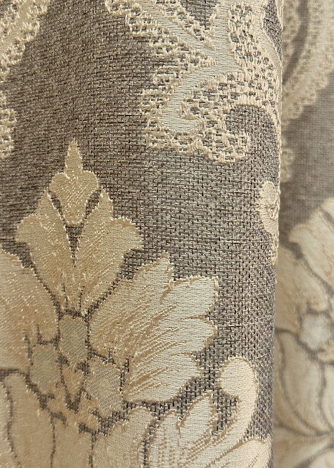 Комплект готових штор VR-Textil Льон Корона Марія № 1271ш Капучино з бежевим 150х270 см 2 шт (33-0102) Київ - фото 8