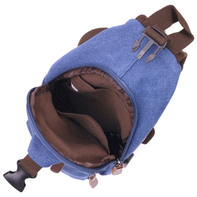 Сумка Vintage З USB кабелем через плече із текстилю Синя (21224) Вінниця - фото 4