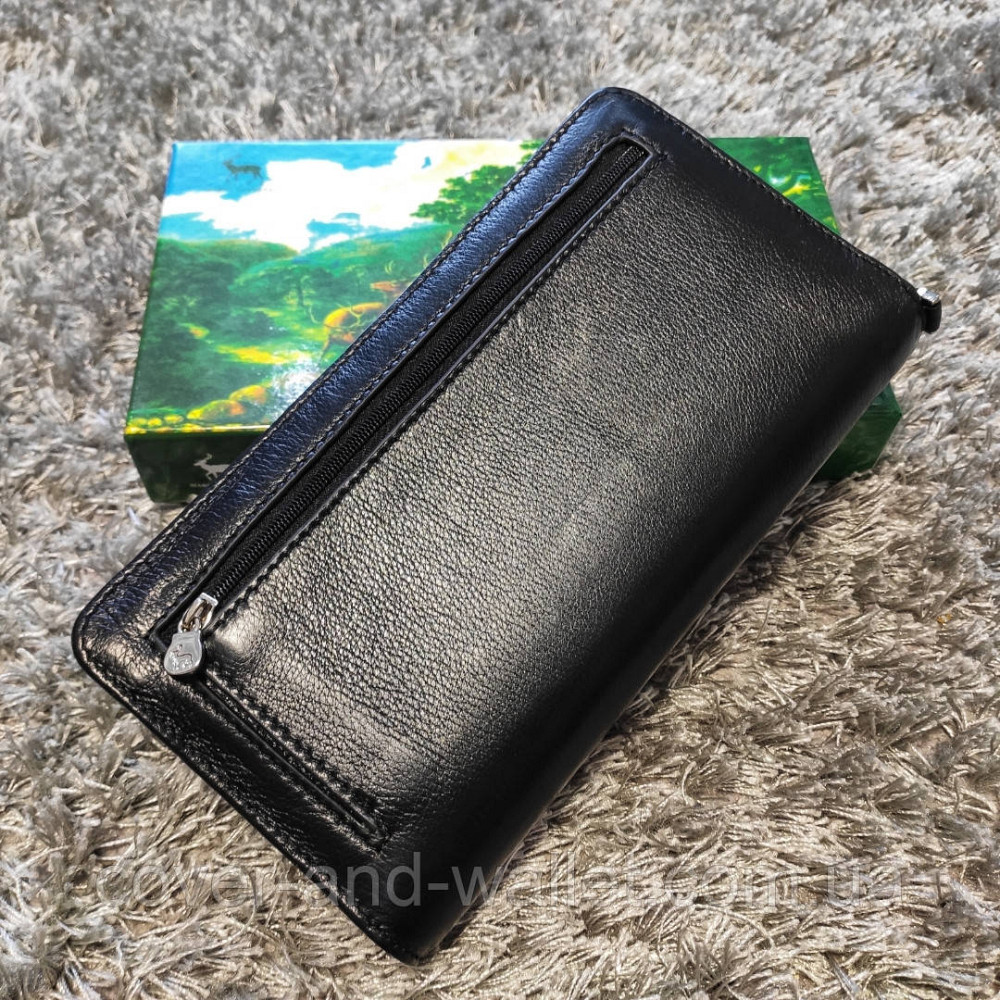 Стильный кошелек клатч на магнитах и молнии синего цвета Marco Coverna 1-6056 Киев - изображение 8