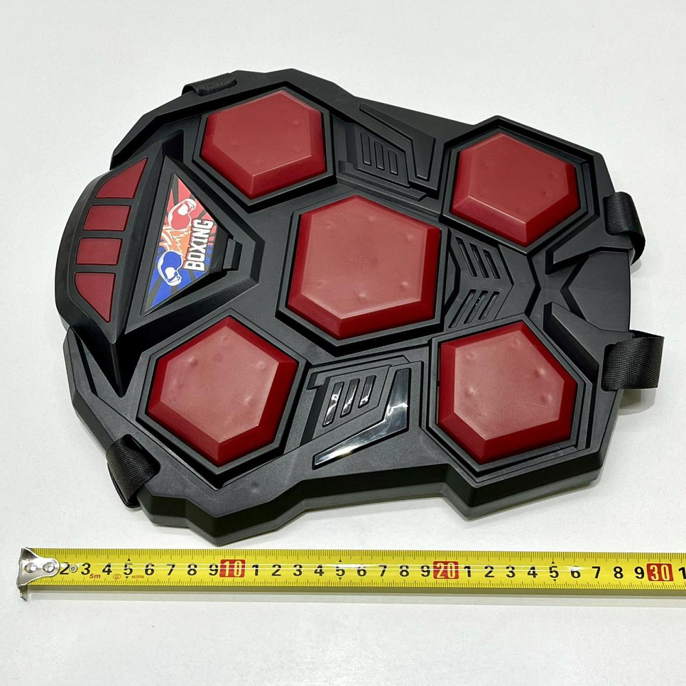 Боксерський набір музика звук світло рукавички 2шт 22см Чорно-червоний (MR 1247) Чернігів - фото 6