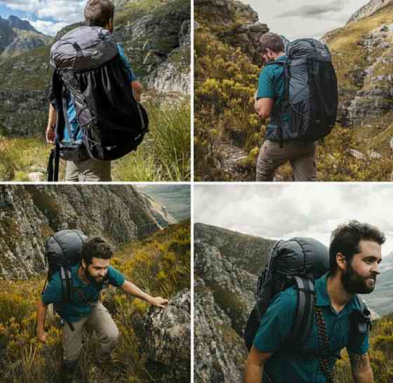 Рюкзак туристический Naturehike Rock NH20BB113, 40+5 л, черный Киев
