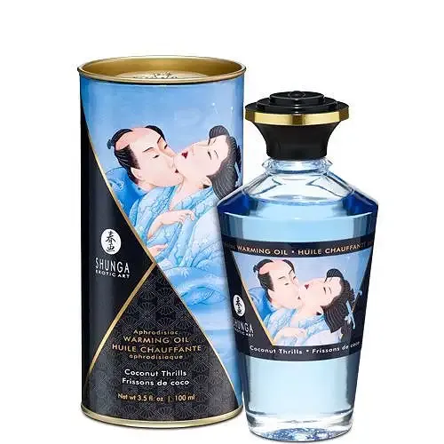 Розігрівальна олія Shunga Aphrodisiac Warming Oil – Coconut Thrills (100 мл) без цукру, смачна Львів