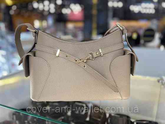 Стильна жіноча сумка через плече з натуральної шкіри (тауп) Virginia Conti Київ