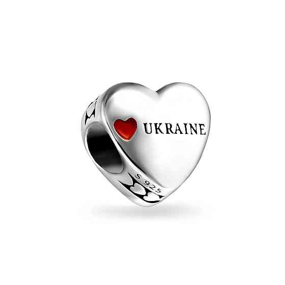Срібний шарм «Любов до України» MasterSem Київ