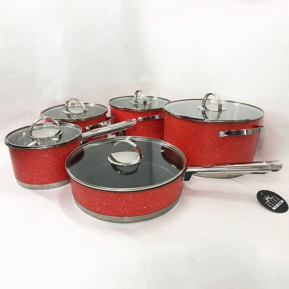 Набор кастрюль с антипригарным покрытием 10 предметов ASTRA A-2510, Набор кастрюль для электроплиты XE-53 Львов - изображение 9