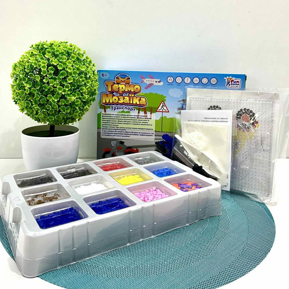 Термомозаїка 4FUN Game Club Транспорт 4000 намистин 3Д фігурки (40057) Чернигов - изображение 2