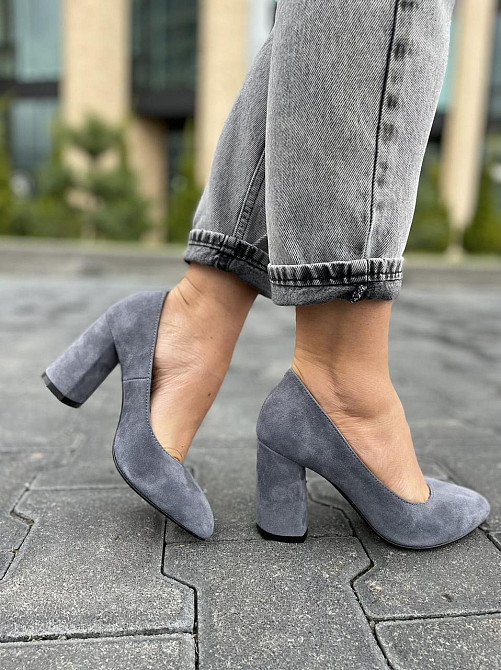 Nivelle Туфлі жіночі NIVELLE сірі натуральна замша каблук 9 см 35-40 (1592/8051-8045) Коломия - фото 10