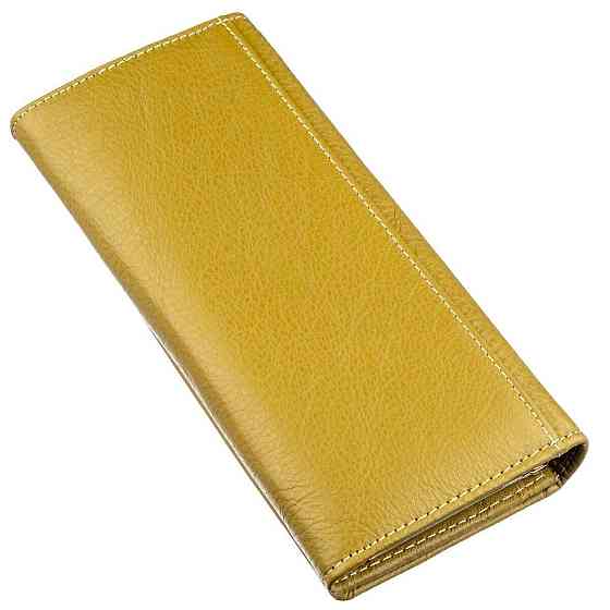 Класичний гаманець для жінок на магніті Гірчичний (ST Leather) Київ