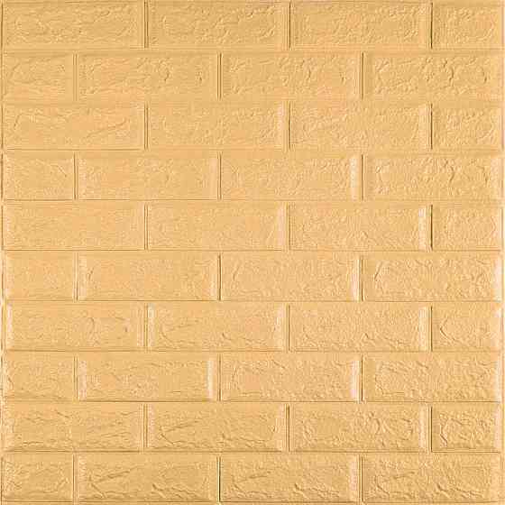 3D панель самоклеюча 700х770х5мм цегла Жовто-пісочний (009-5) SW-00000028 Київ