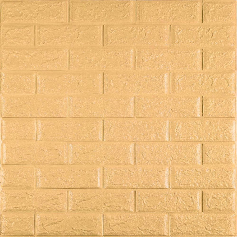 3D панель самоклеюча 700х770х5мм цегла Жовто-пісочний (009-5) SW-00000028 Київ - фото 1