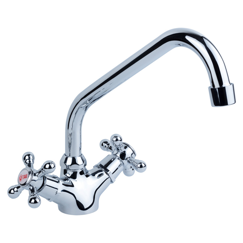 TAU Смеситель VD ½" для кухни на гайке TAU 9870100 (VD-4B161C) Київ - фото 1