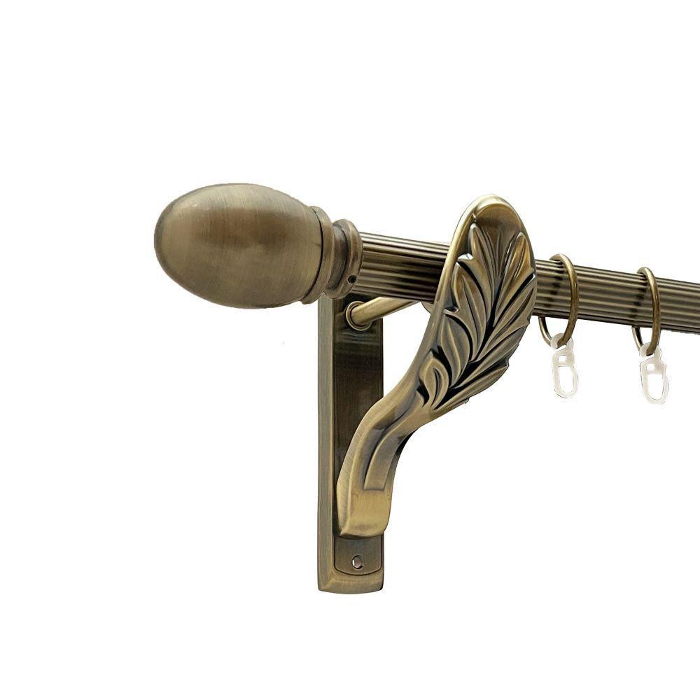 Карниз Orvit Белуно металевий однорядний ретро рифлена труба кільце металеве Антик 25 мм 200 см (00-00016595) Львов - изображение 1