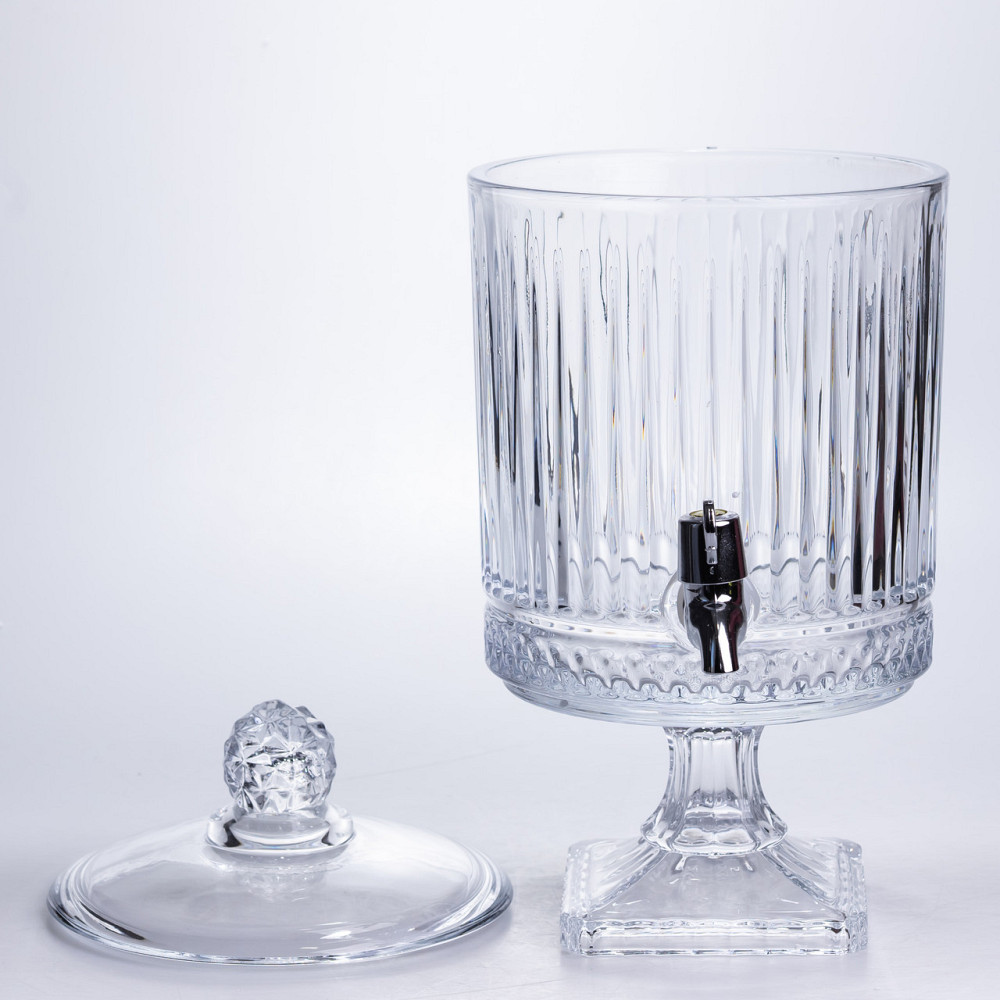 Лимонадниця з краном скляна 4.5 л диспенсер для напоїв лимонадник із краном Прозорий HP-19-285 Коломия - фото 3