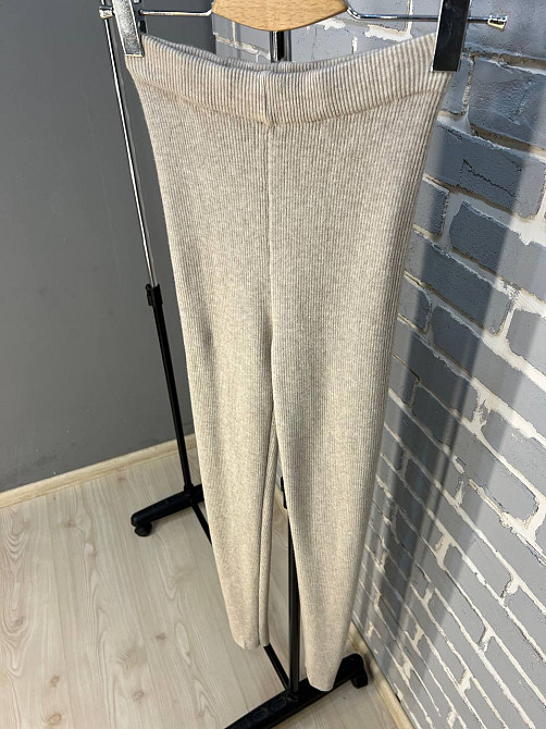 Лосини жіночі U 6161 - 6126 в'язка рубчик теплі з начесом на ангорі one size бежеві, бежевий, one size Київ - фото 5