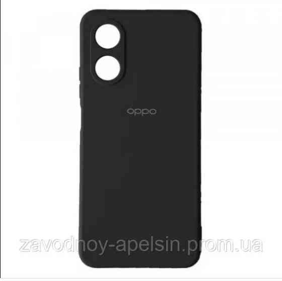 Oppo A17 Силиконовый чехол микрофибра (черный) Одесса