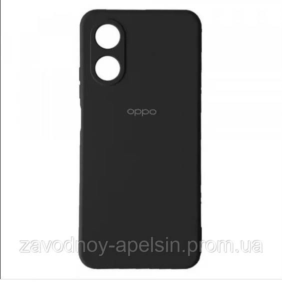 Oppo A17 Силиконовый чехол микрофибра (черный) Одесса - изображение 1