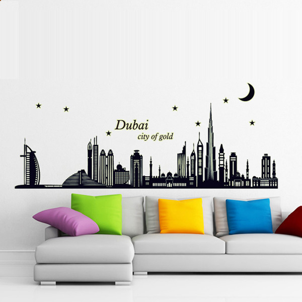 Наклейка, що світиться в темряві Нічний Дубай Київ - фото 4