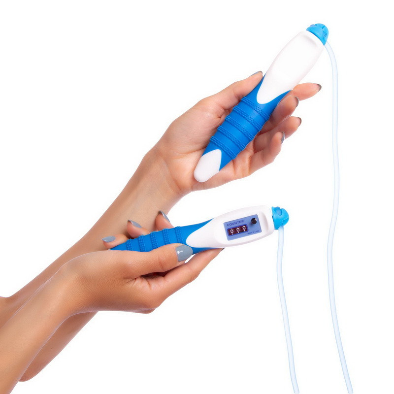 Скакалка со счетчиком и PVC жгутом JPL-1233 Вишнёвое - изображение 6