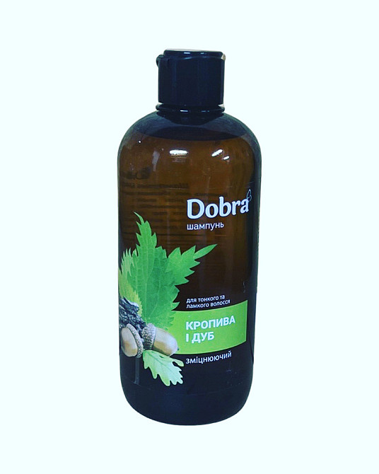 ШАМПУНЬ ДЛЯ ВОЛОС DOBRA КРАПИВА И ДУБ, УКРЕПЛЯЮЩИЙ 500МЛ Виноградів - фото 2