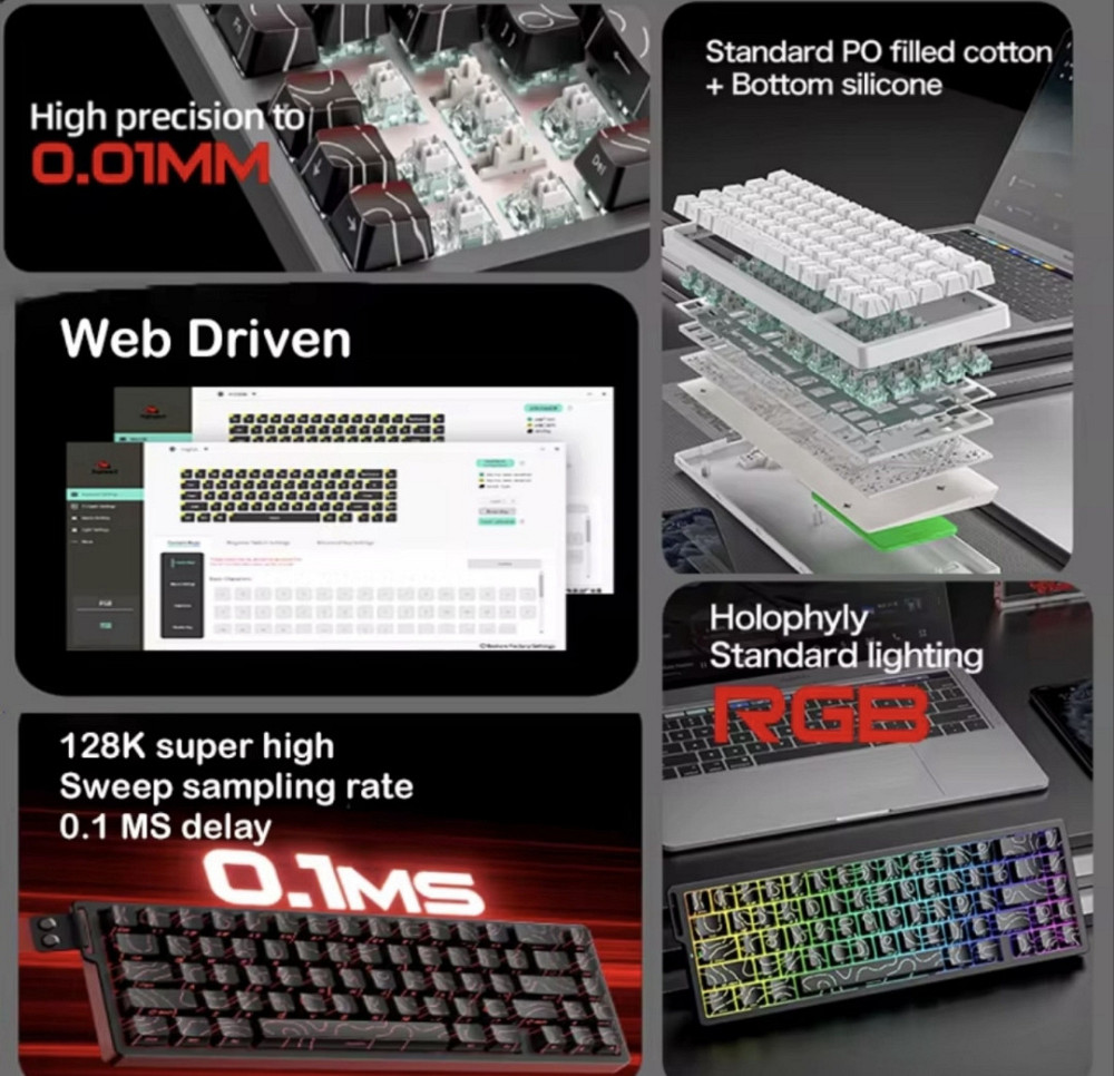 Магнітна клавіатура білих свічок | freewolf f68 | 8K Харків - фото 4