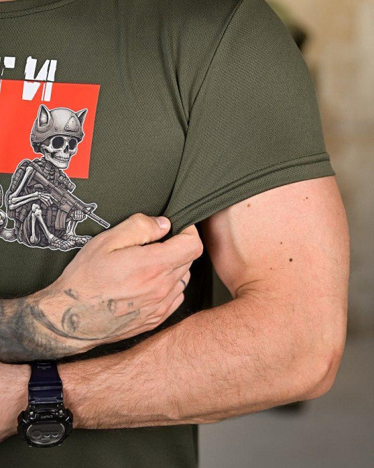 Тактична потовідвідна футболка КАТІ олива ПП4669 Одеса - фото 8