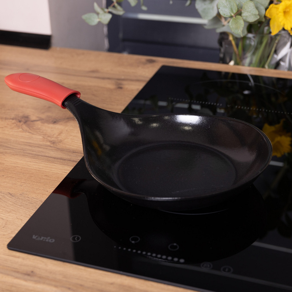 Чугунная сковорода с силиконовой ручкой Ø21 см для электрической и газовой плиты 0,5 л HP-1-12 Киев - изображение 8