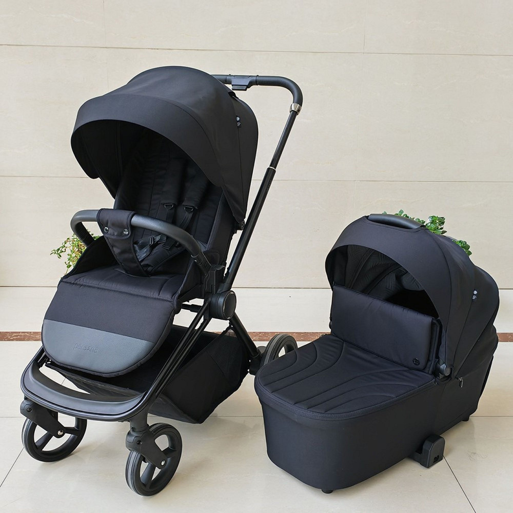 Коляска універсальна 2в1 El Camino PERSONA Total Black люлька + прогулянковий блок сумка дощовик москітна сітка Чорна (ME 1091-1) Чернигов - изображение 2