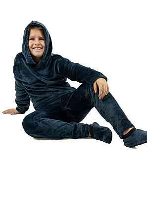 Пижама подростковая,  теплая, для мальчика, велсофт, топ Киев